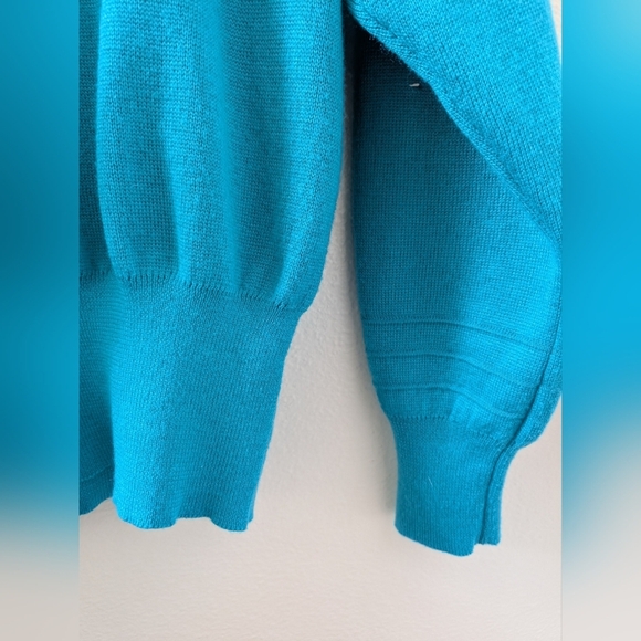 Tyrolia By Head Vintage Ski Sweater Turquoise Medium Wool Acrylic Blend - Picture 5 of 7